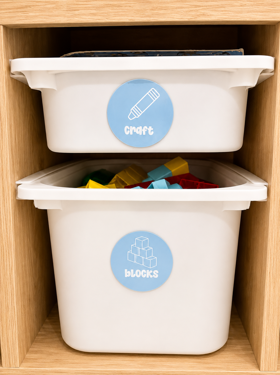 Playroom storage labels set of 12 personalised organisation tags