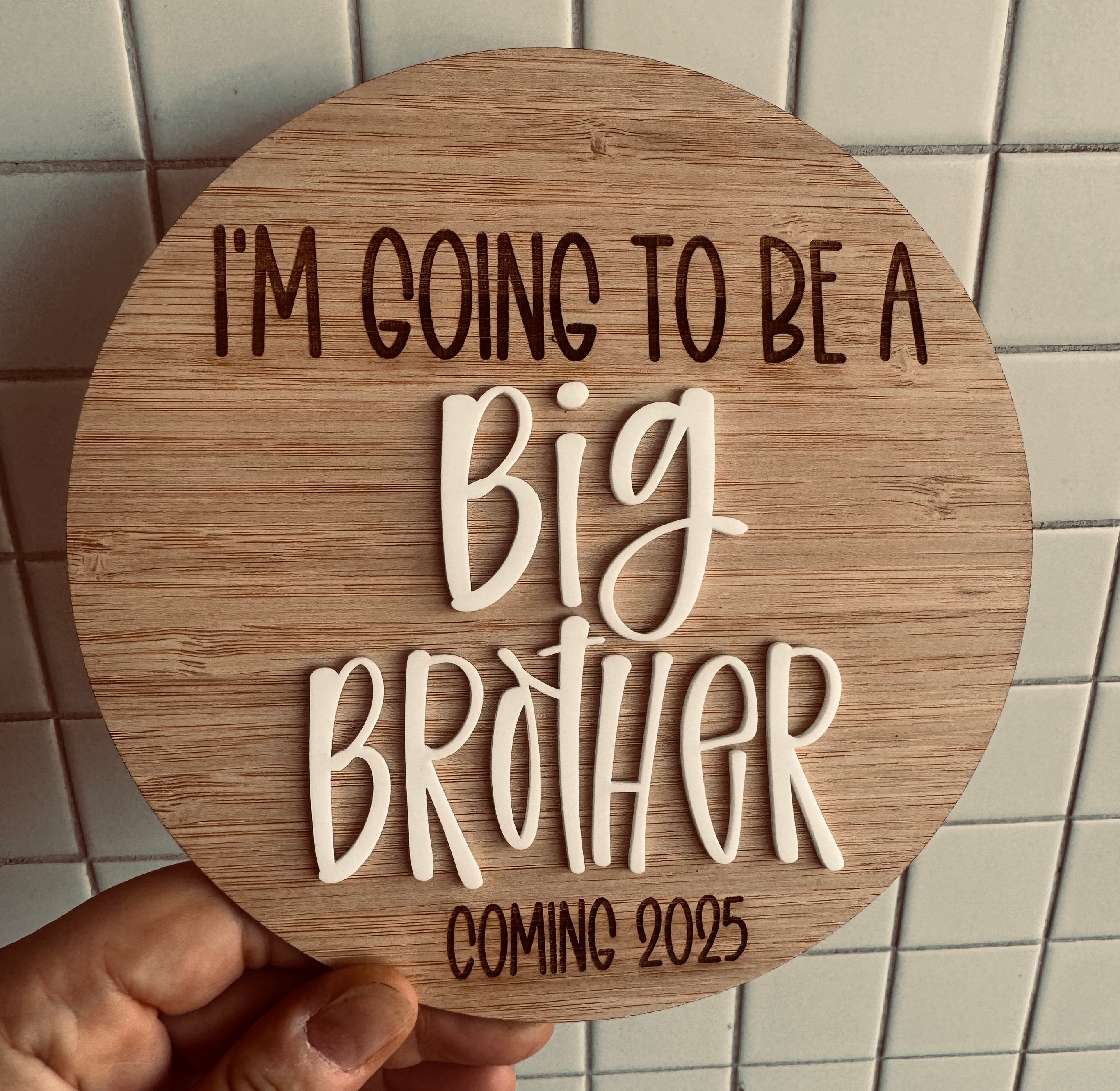 Custom baby keepsake plaque for nursery display