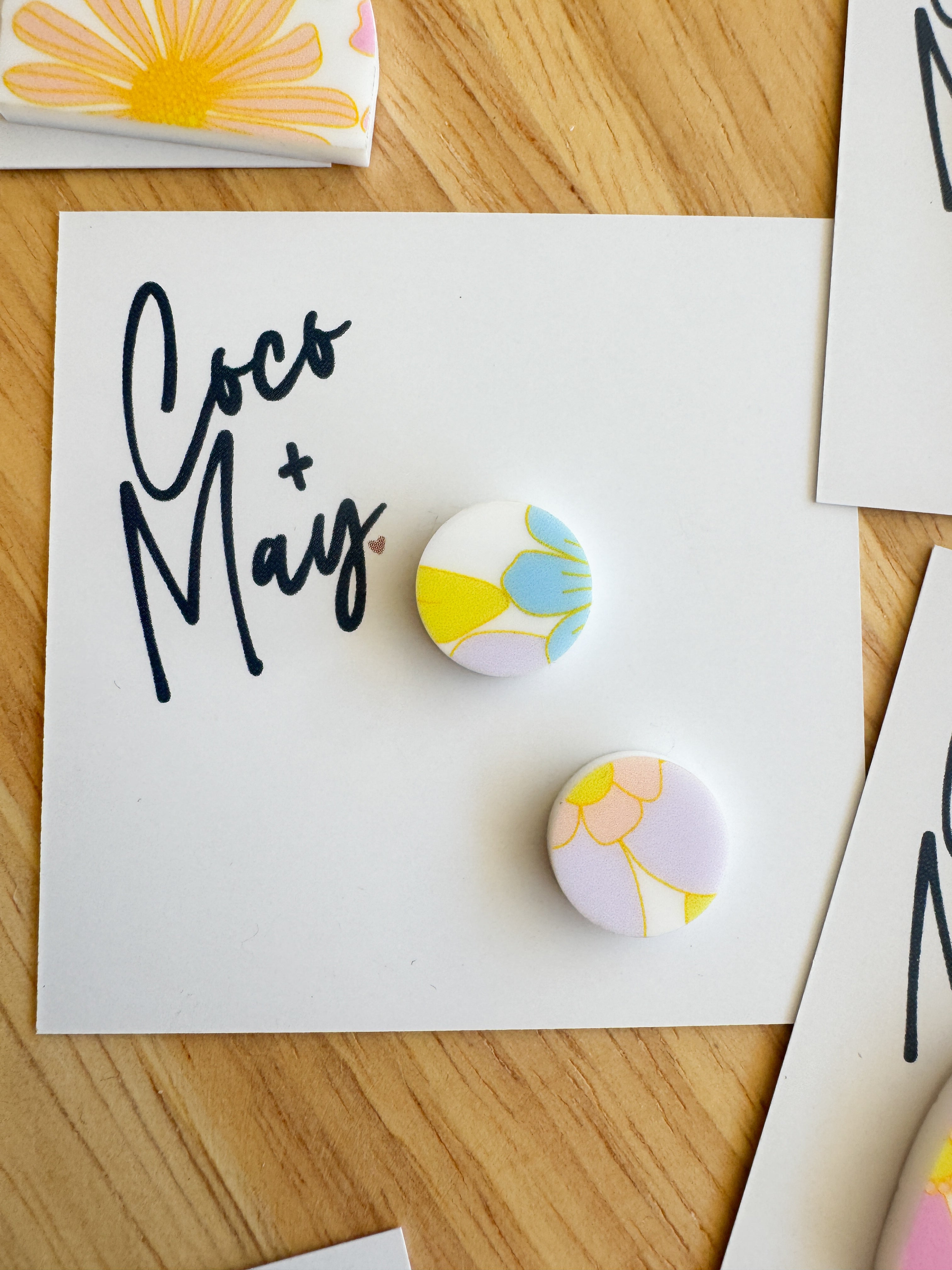 acrylic stud earrings handmade by coco and may

hypoallergenic lightweight stud earrings

colourful acrylic stud earrings australia