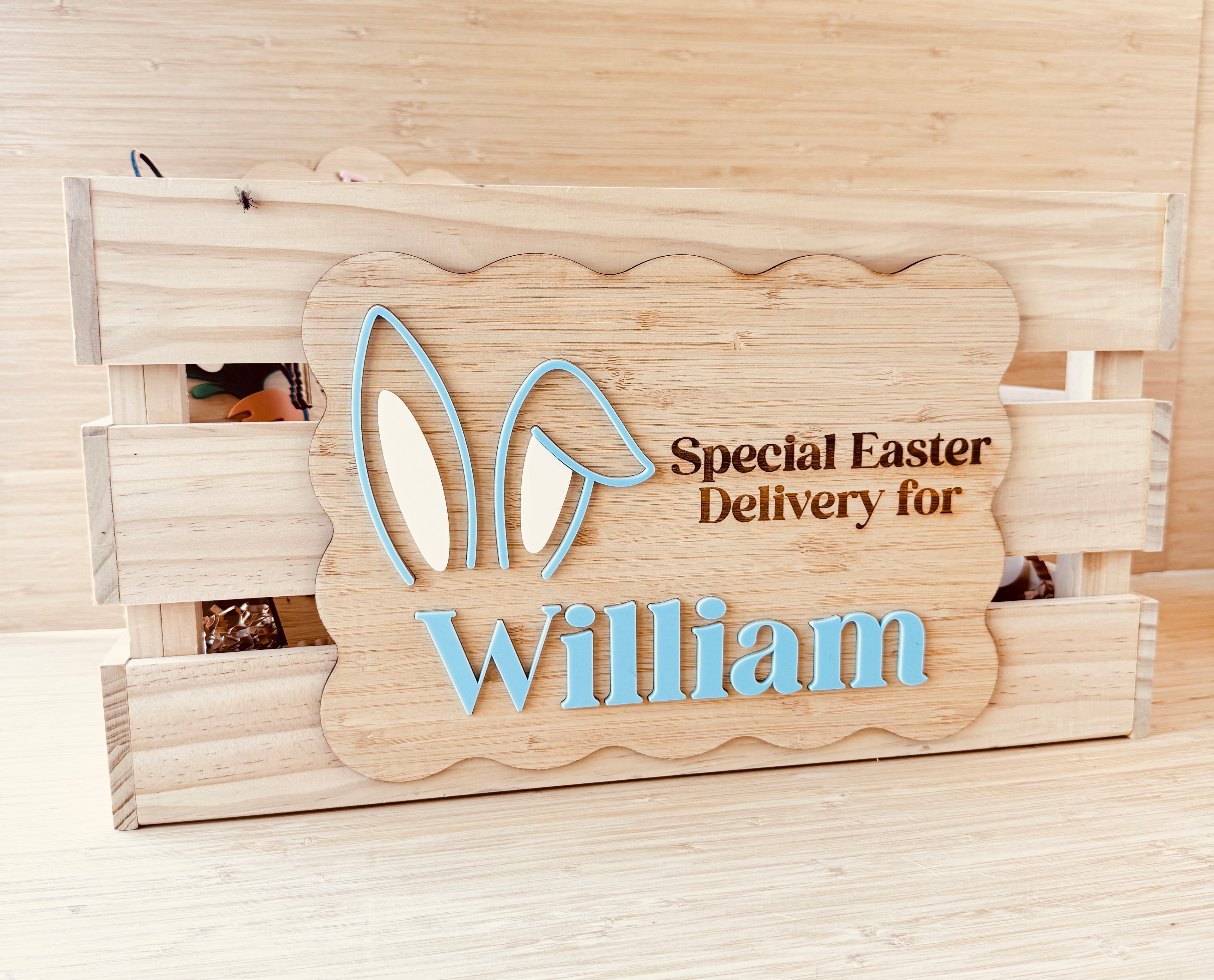 Personalised Easter Crate Name Plaque