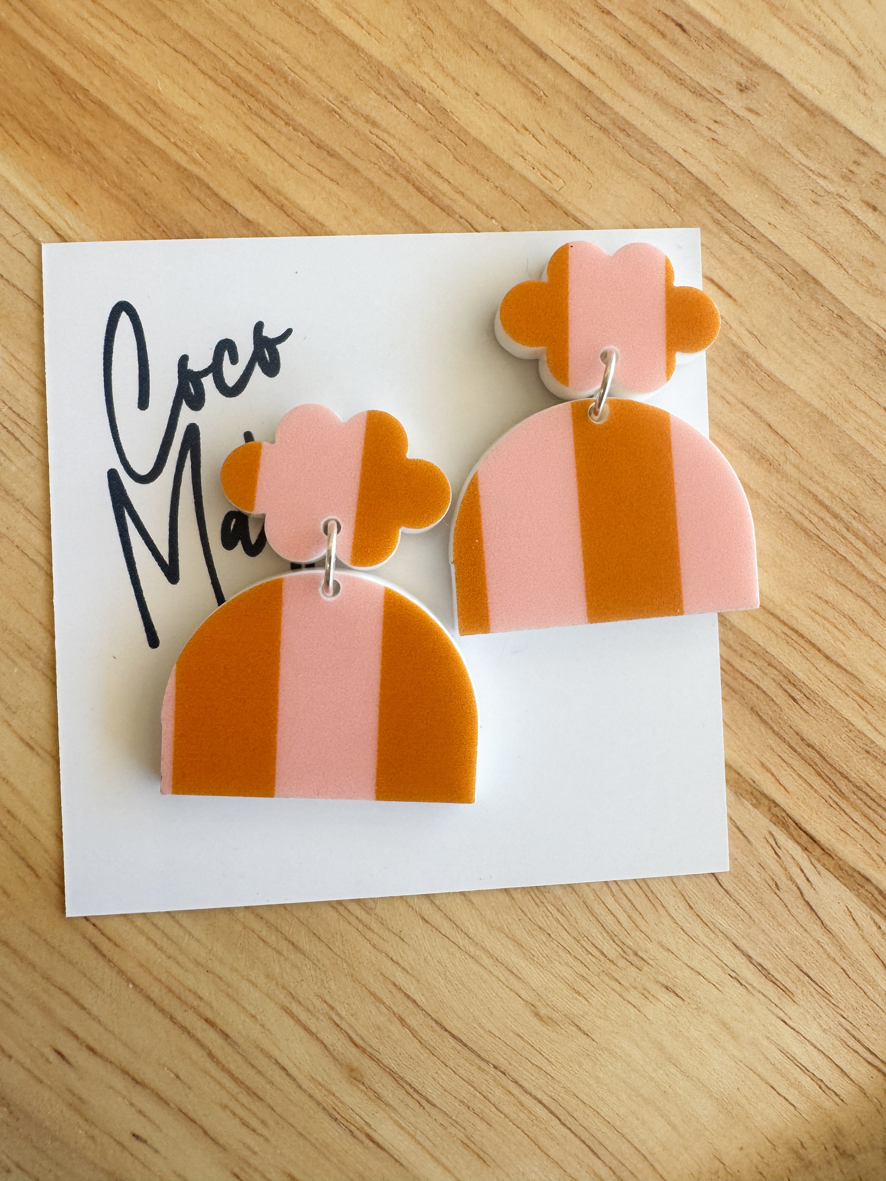 colourful acrylic dangle earrings by coco and may

handmade statement acrylic earrings australia

lightweight hypoallergenic dangle earrings