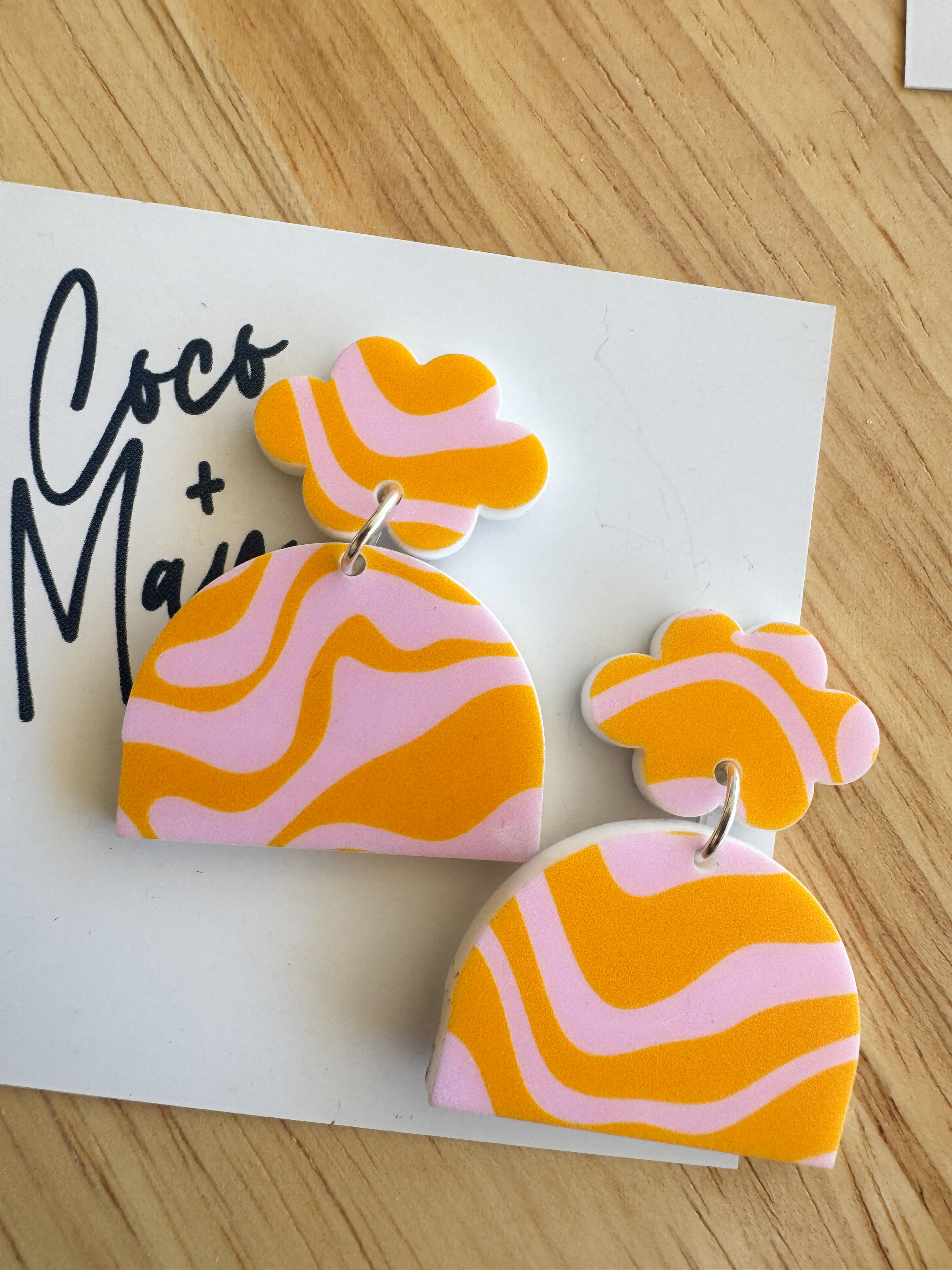 colourful acrylic dangle earrings by coco and may

handmade statement acrylic earrings australia

lightweight hypoallergenic dangle earrings