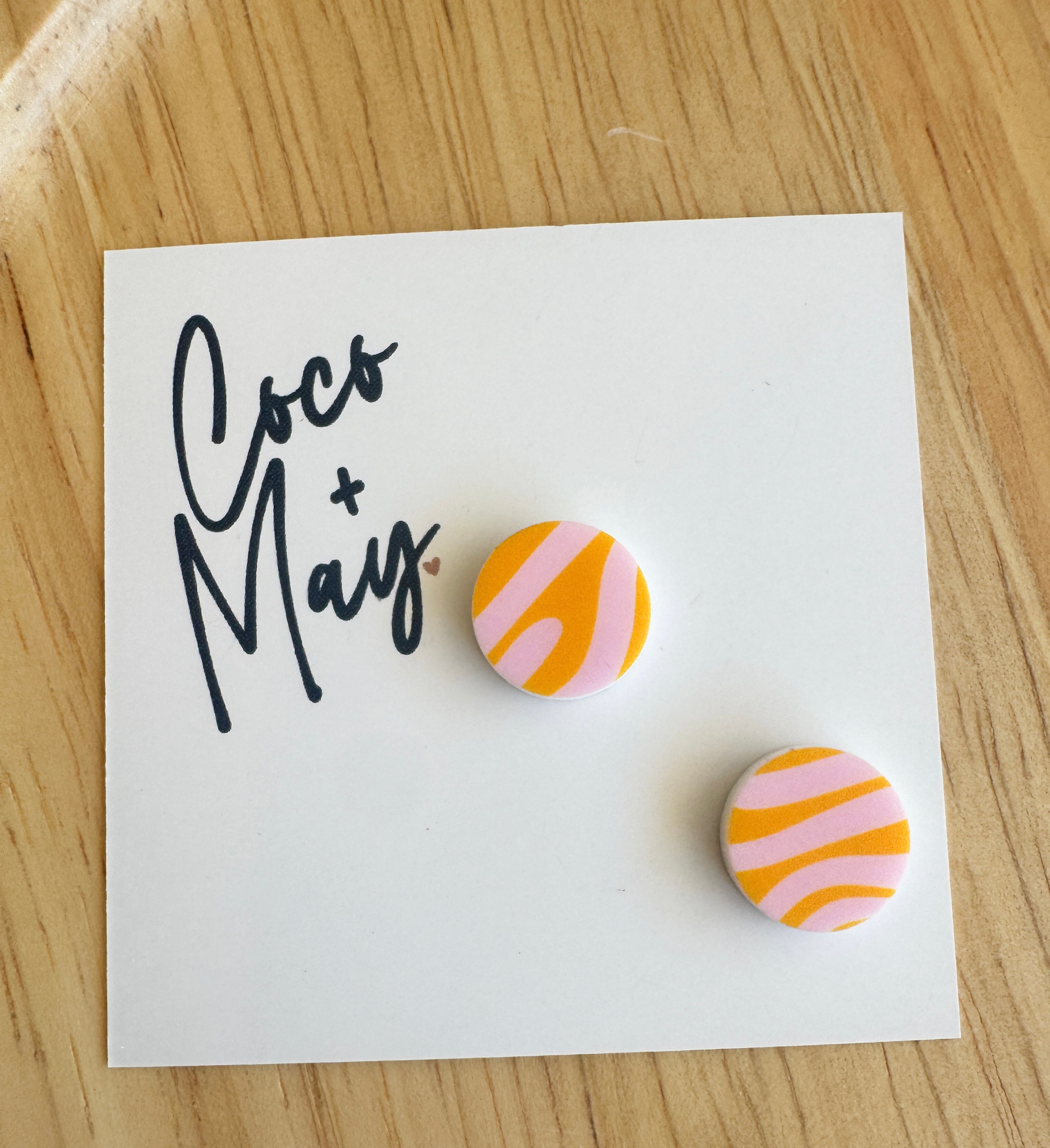 acrylic stud earrings handmade by coco and may

hypoallergenic lightweight stud earrings

colourful acrylic stud earrings australia