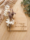 Engraved wooden plaque with quote “carry your love”, styled as a meaningful gift for mum or remembrance keepsake
