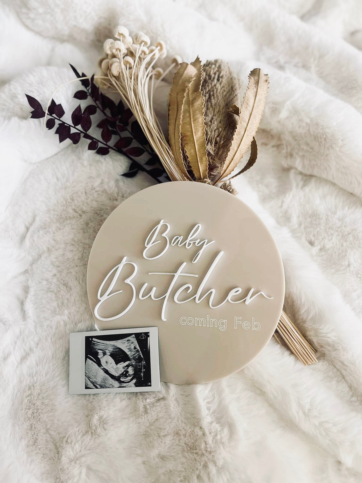 Custom baby keepsake plaque for nursery display