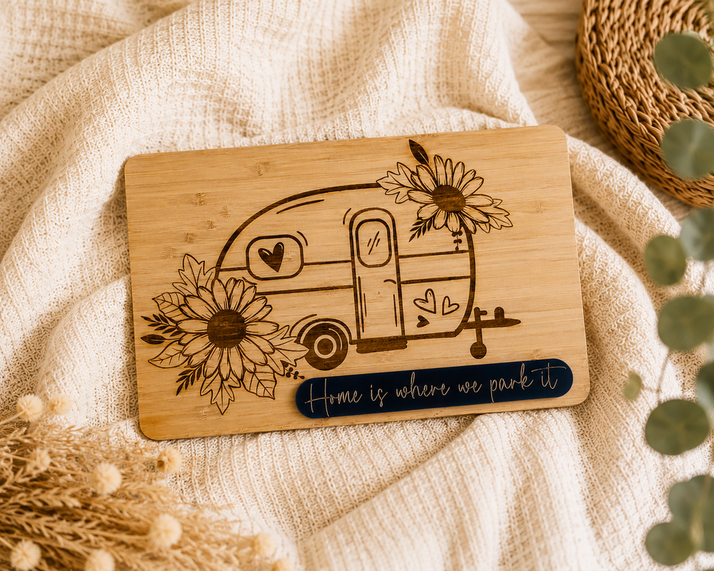 Home Is Where We Park It | Engraved Caravan Plaque