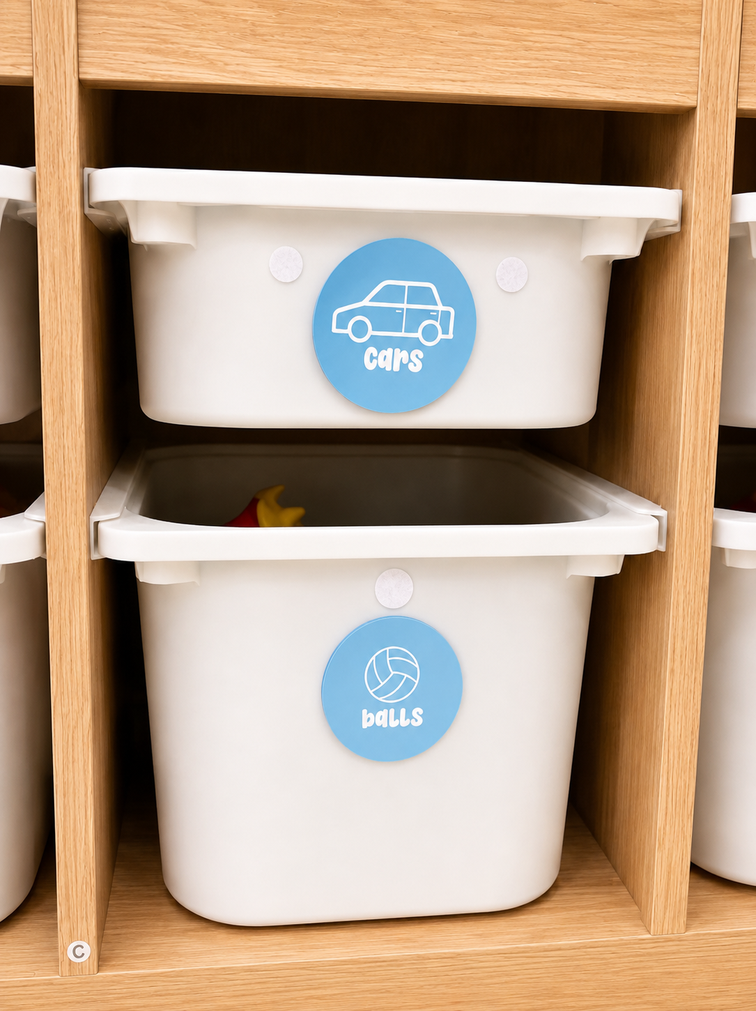 Playroom storage labels set of 12 personalised organisation tags