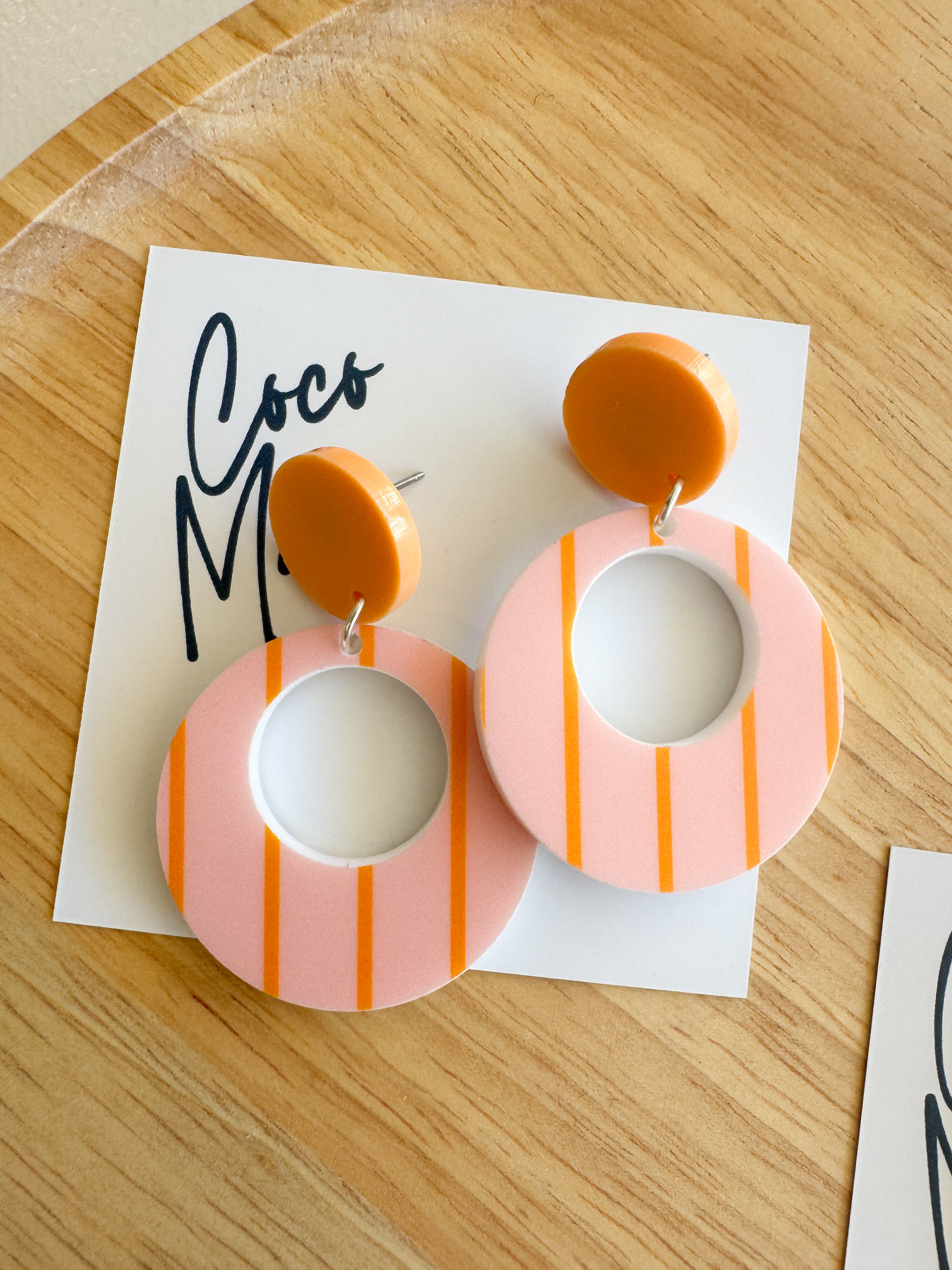 colourful acrylic dangle earrings by coco and may

handmade statement acrylic earrings australia

lightweight hypoallergenic dangle earrings