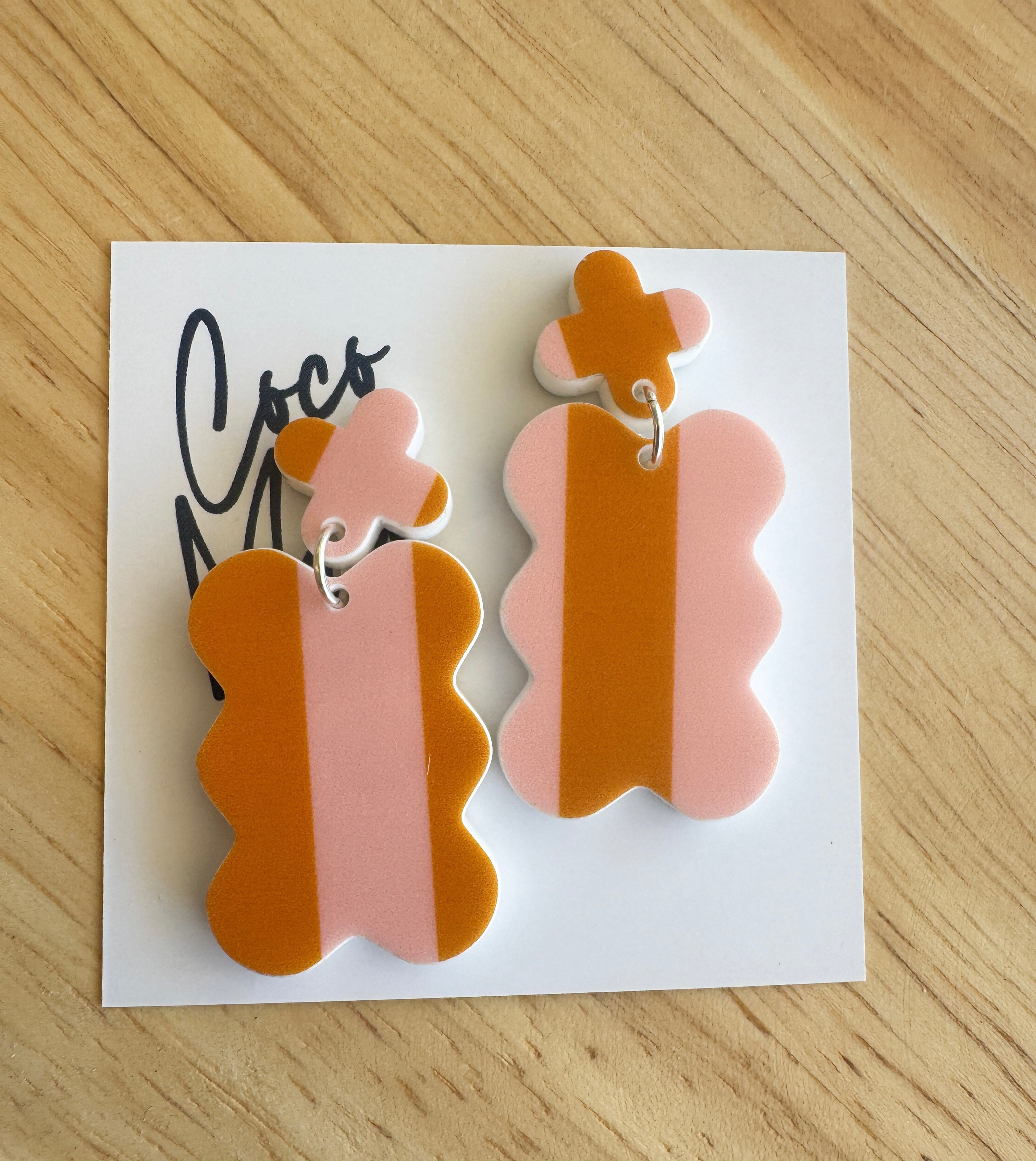 colourful acrylic dangle earrings by coco and may

handmade statement acrylic earrings australia

lightweight hypoallergenic dangle earrings