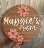 Personalised Wooden Door Plaque