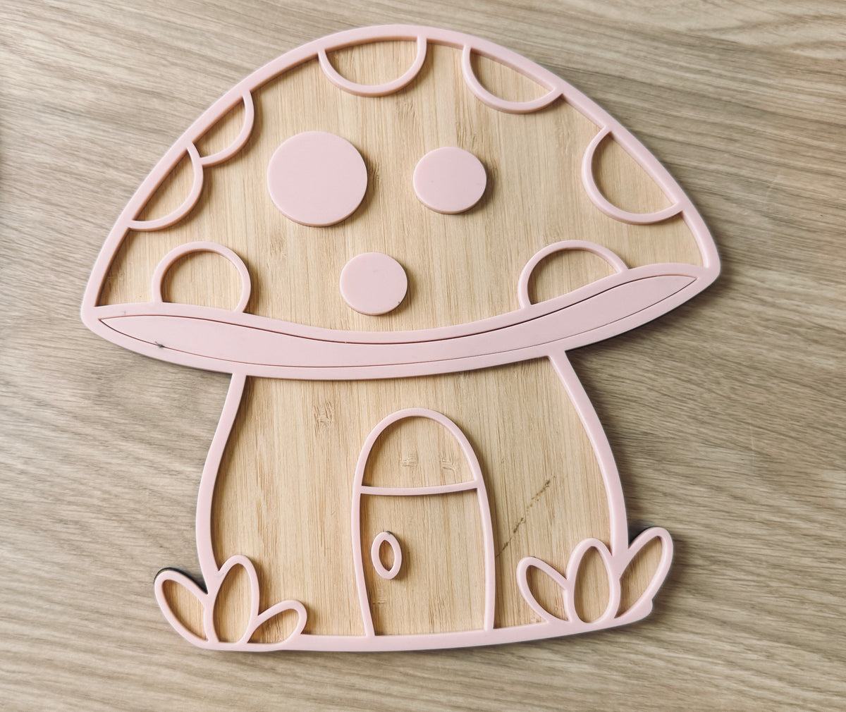 Mushroom Fairy House Wall Plaque – Nursery & Kids Room Decor