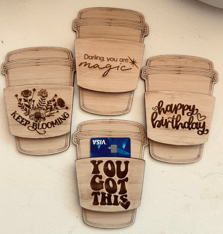 Laser Engraved Custom Gift Card Holder