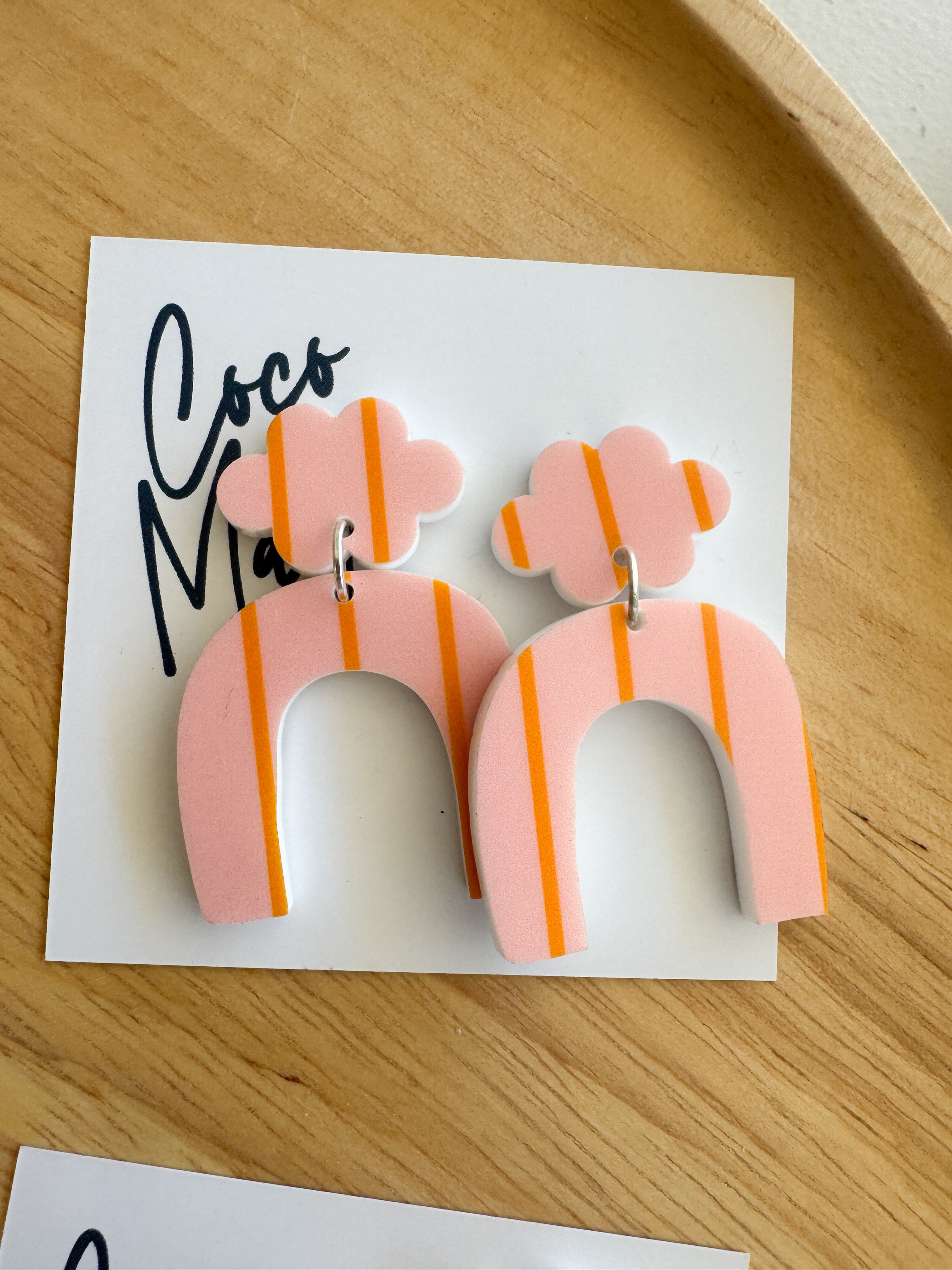 colourful acrylic dangle earrings by coco and may

handmade statement acrylic earrings australia

lightweight hypoallergenic dangle earrings