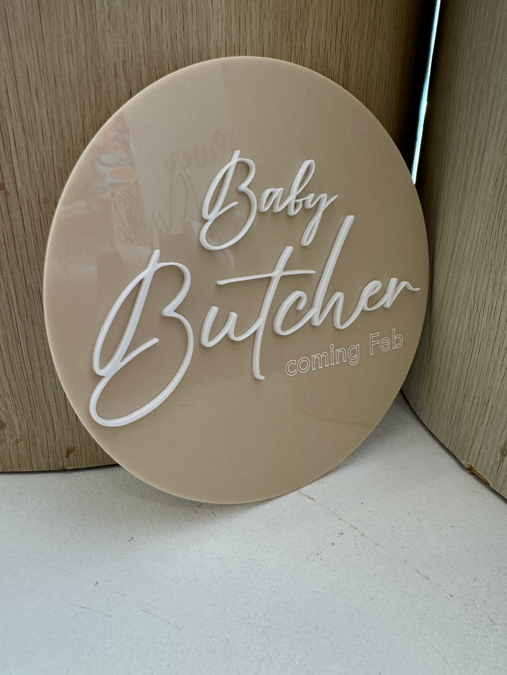 Custom baby keepsake plaque for nursery display