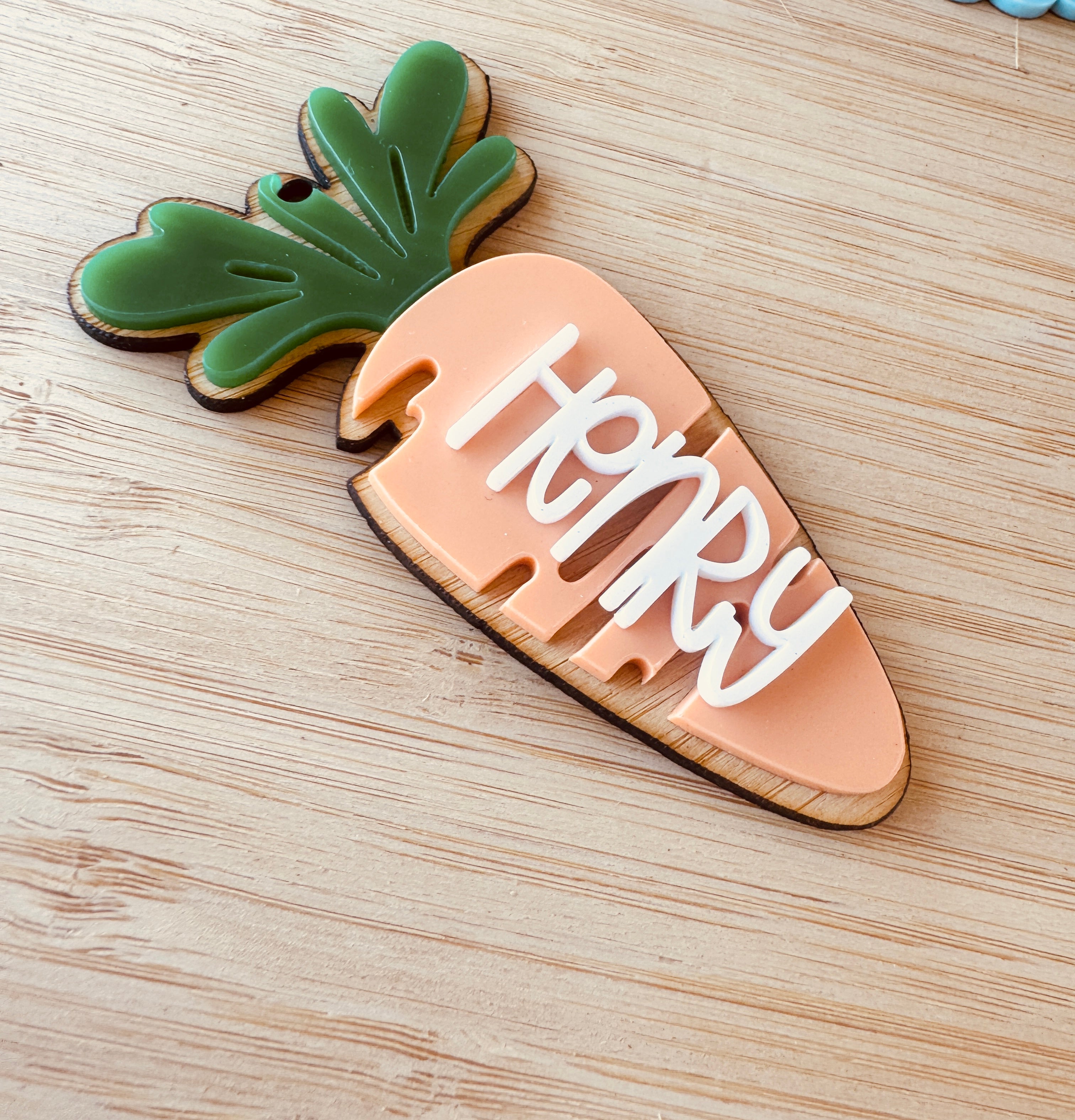 Personalised Easter Basket Tags Carrot 