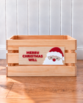 Coco & May Santa Christmas Crate with festive Santa's Workshop Christmas design