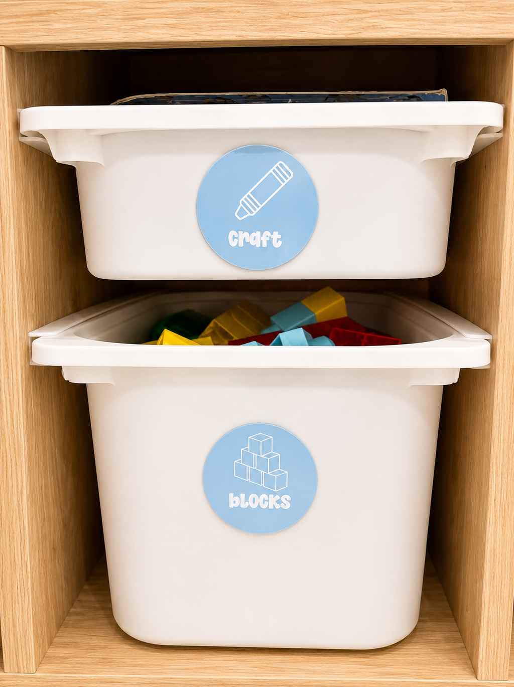 Playroom storage labels set of 12 personalised organisation tags