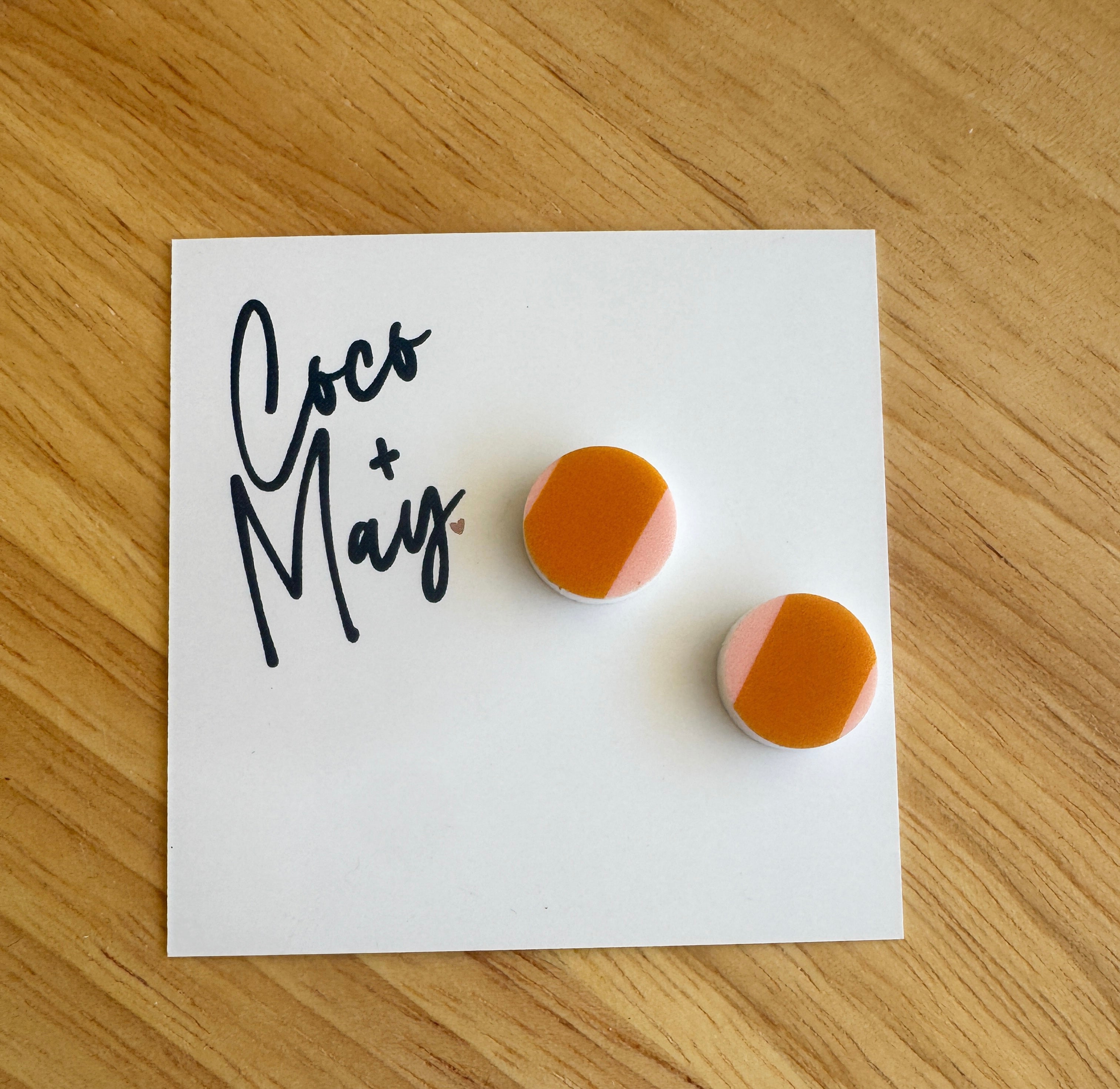 acrylic stud earrings handmade by coco and may

hypoallergenic lightweight stud earrings

colourful acrylic stud earrings australia