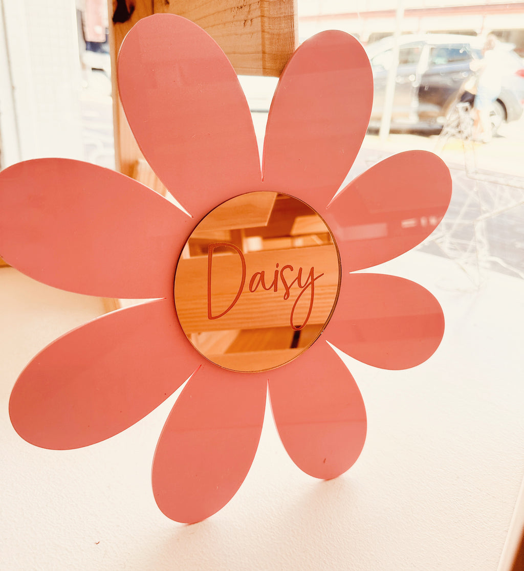 personalised daisy name plaque floral kids room decor coco and may