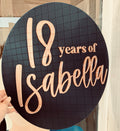 personalised birthday plaque custom birthday party sign coco and may