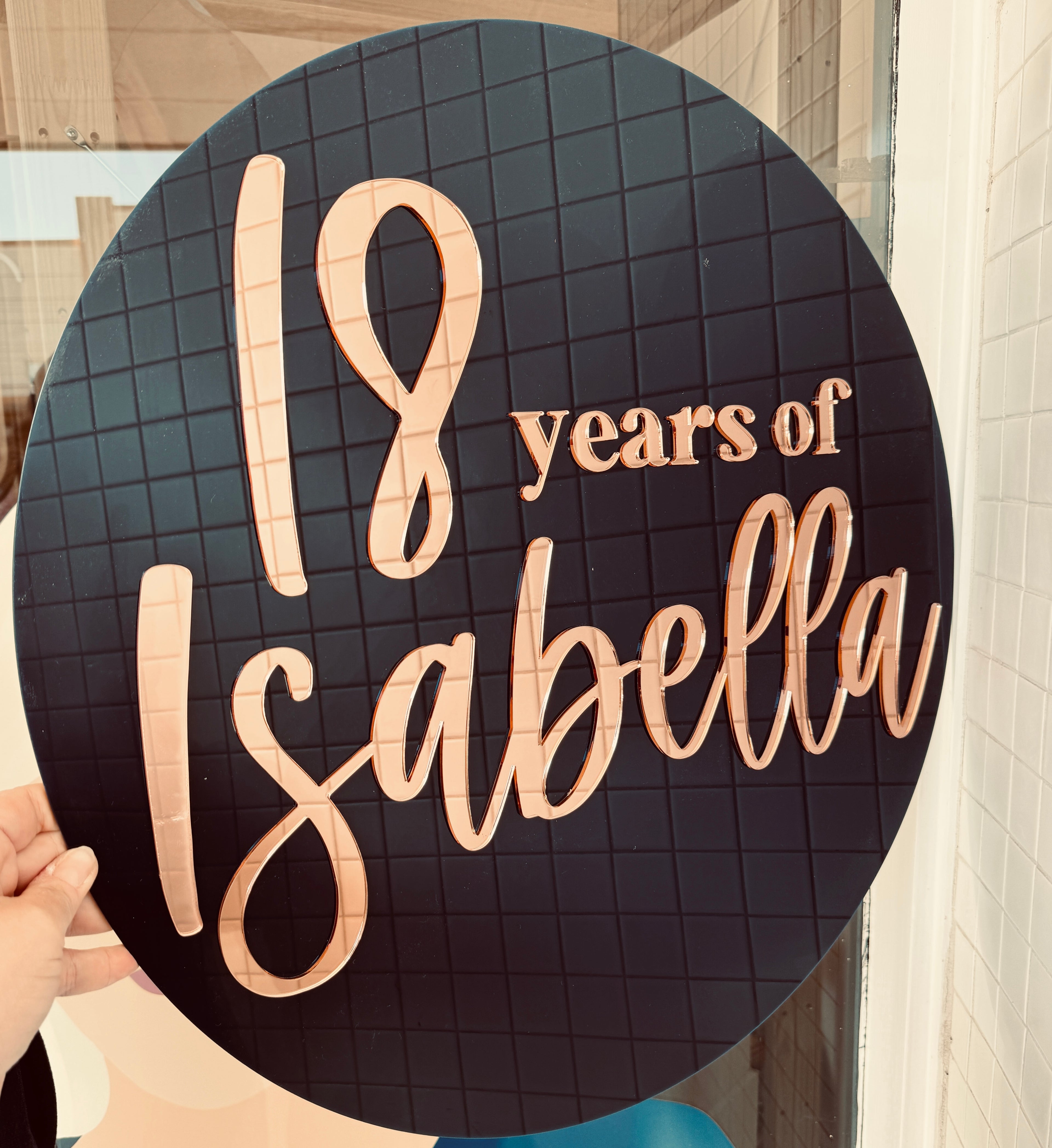 personalised birthday plaque custom birthday party sign coco and may