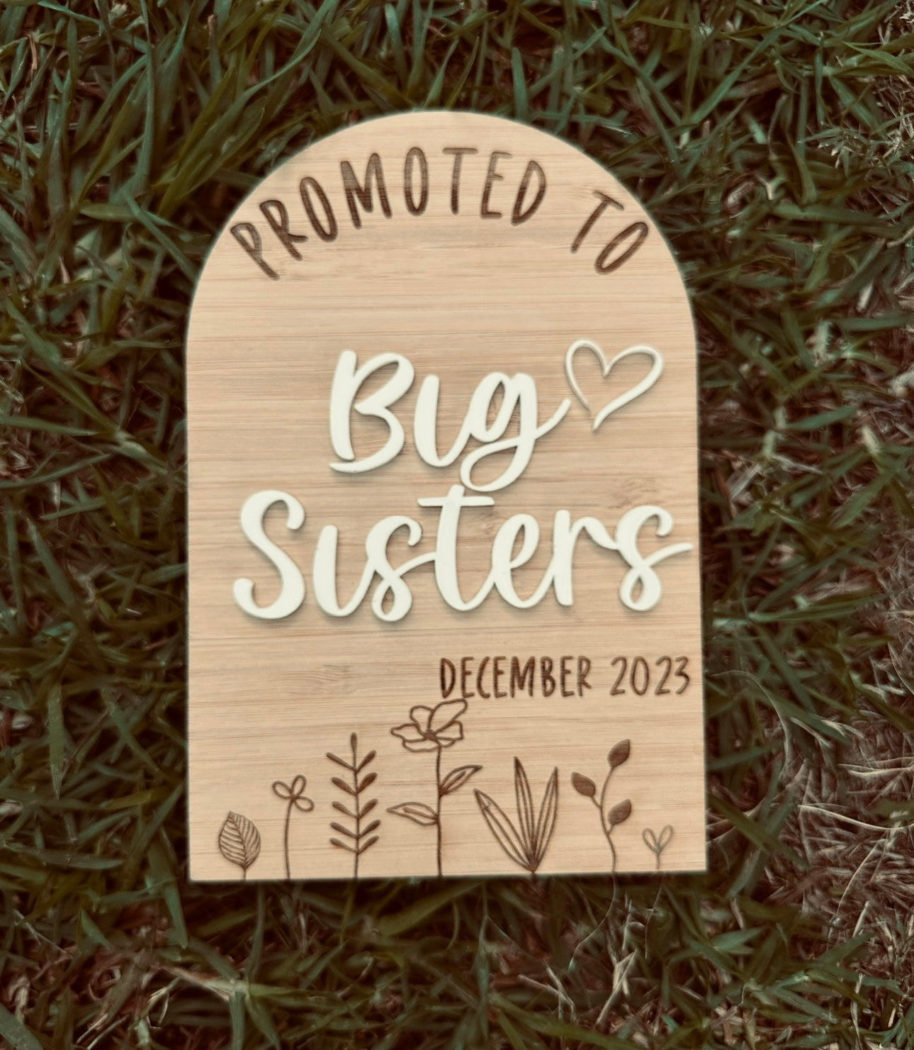 Engraved newborn plaque with name, date and time of birth