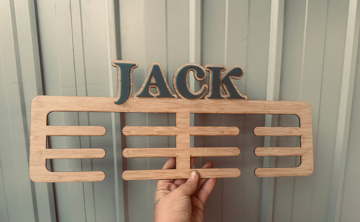 Personalised Kids Medal Holder