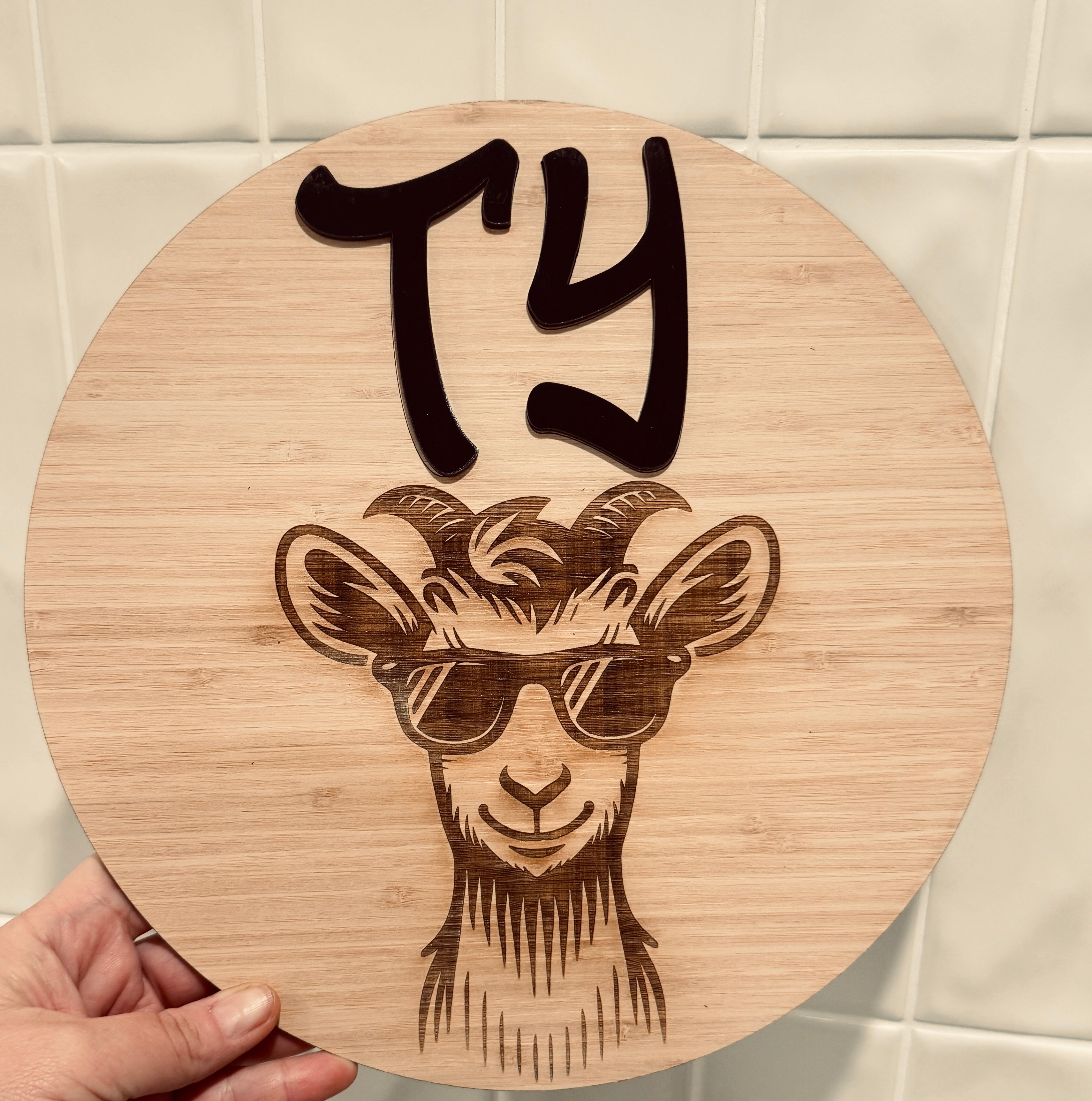 Minimalist nursery decor personalised with baby name