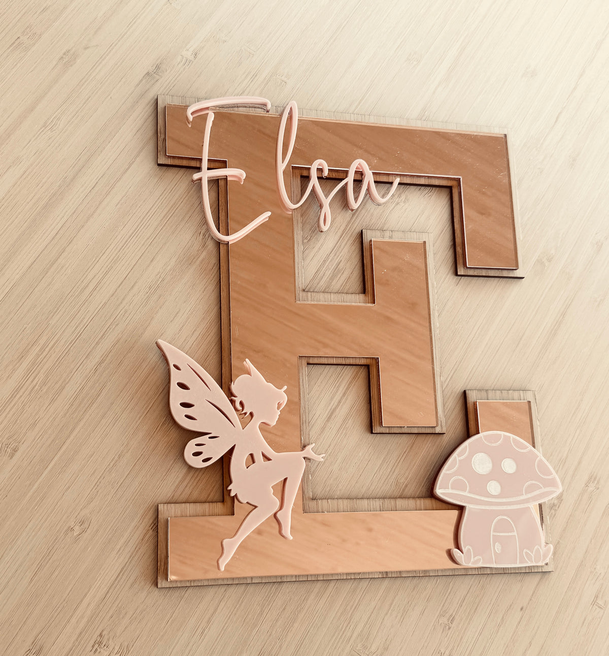 Personalised Fairy Initial Name Plaque
