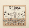 Personalised nana garden plaque with grandchildren names wooden sign