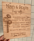 nan and pops house rules plaque grandparents gift coco and may