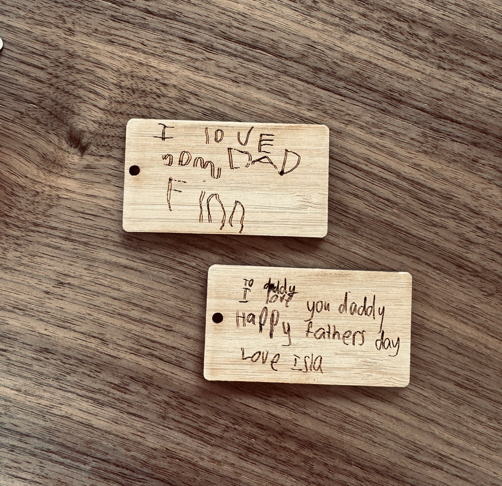 Handwritten Keyring Fathers Day/ Measuring tape - loved beyond measure