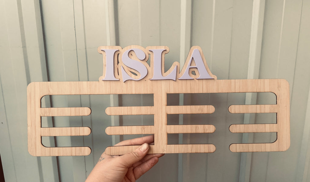Personalised Kids Medal Holder