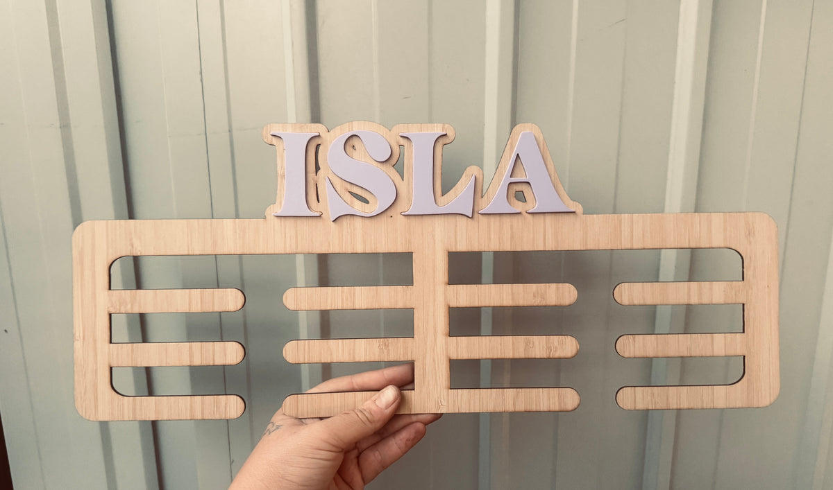 Personalised Kids Medal Holder