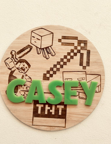 Minecraft Name Plaque