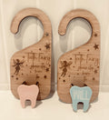 personalised tooth fairy stop here door hanger kids keepsake coco and may