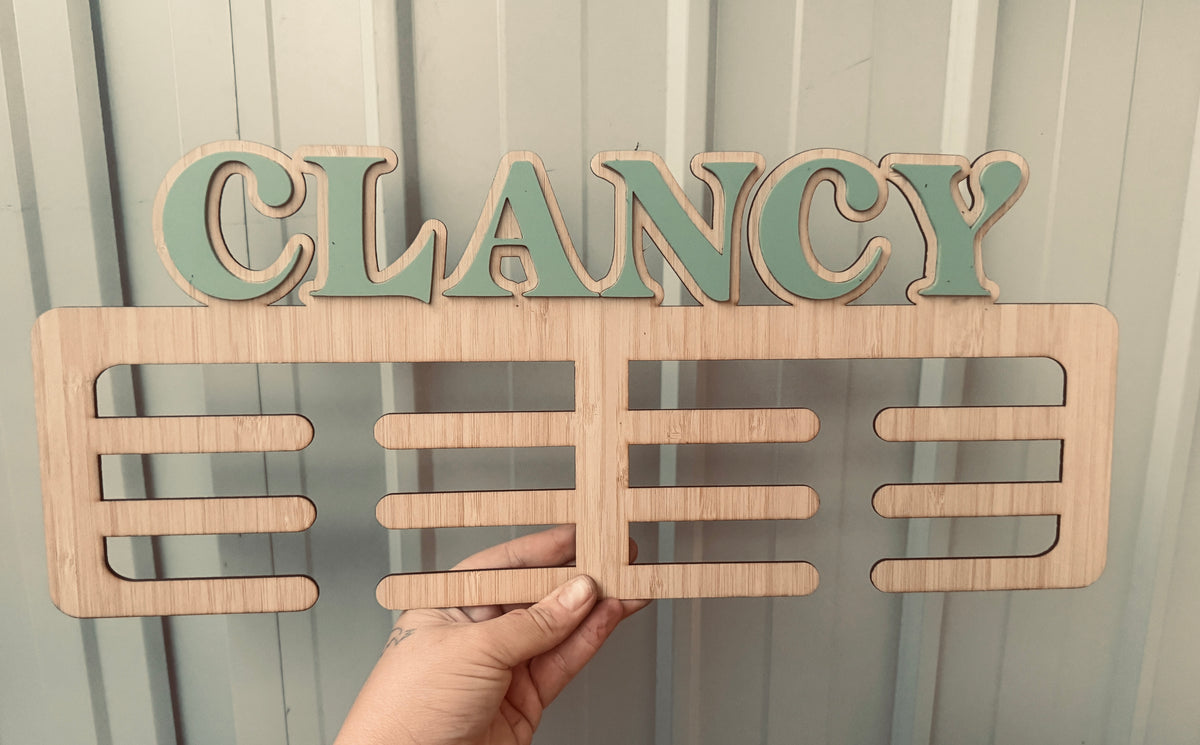 Personalised Kids Medal Holder