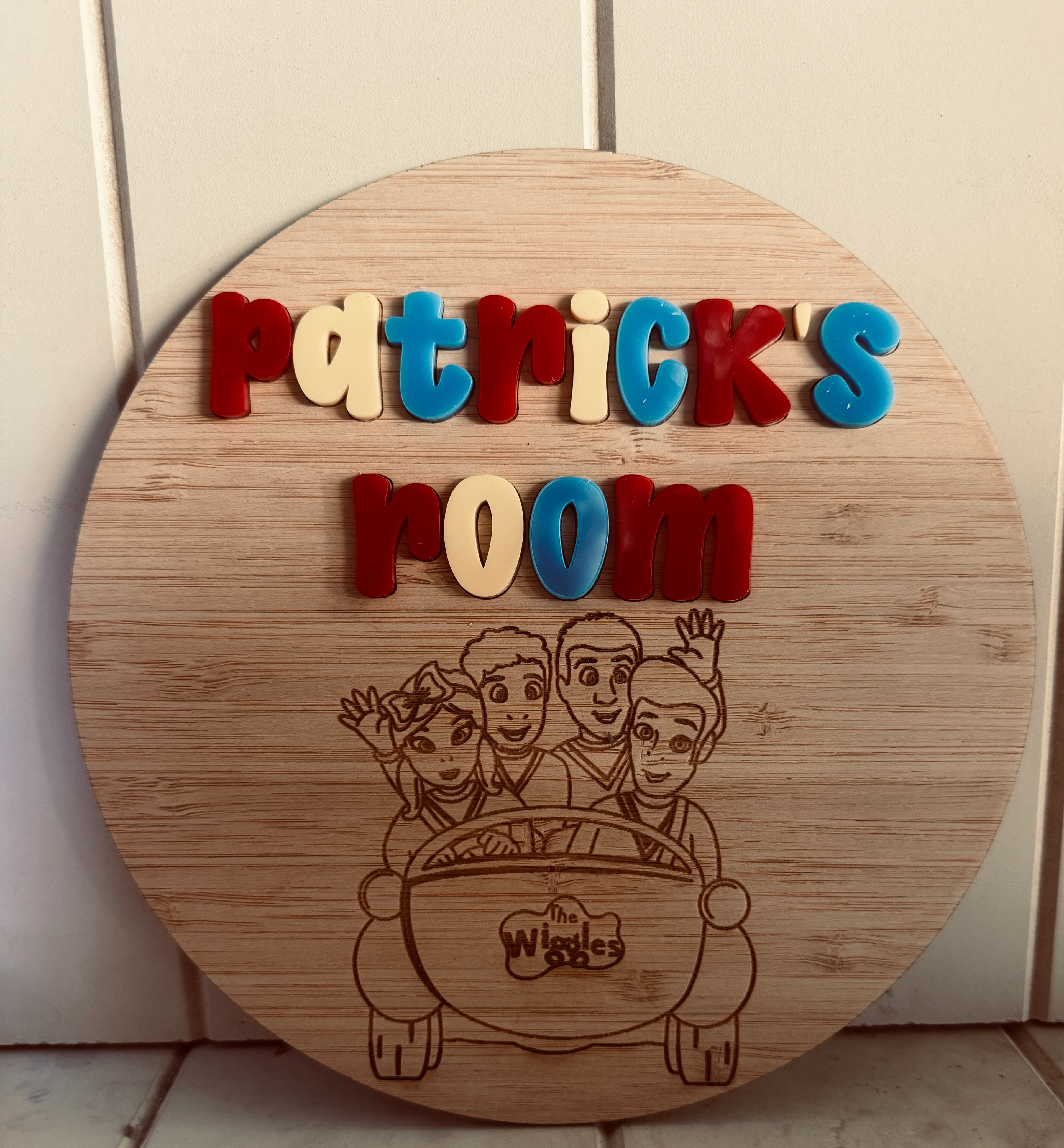Personalised Wiggles Inspired Room Plaque