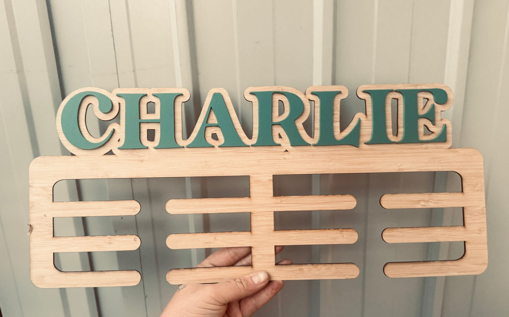 Personalised Kids Medal Holder