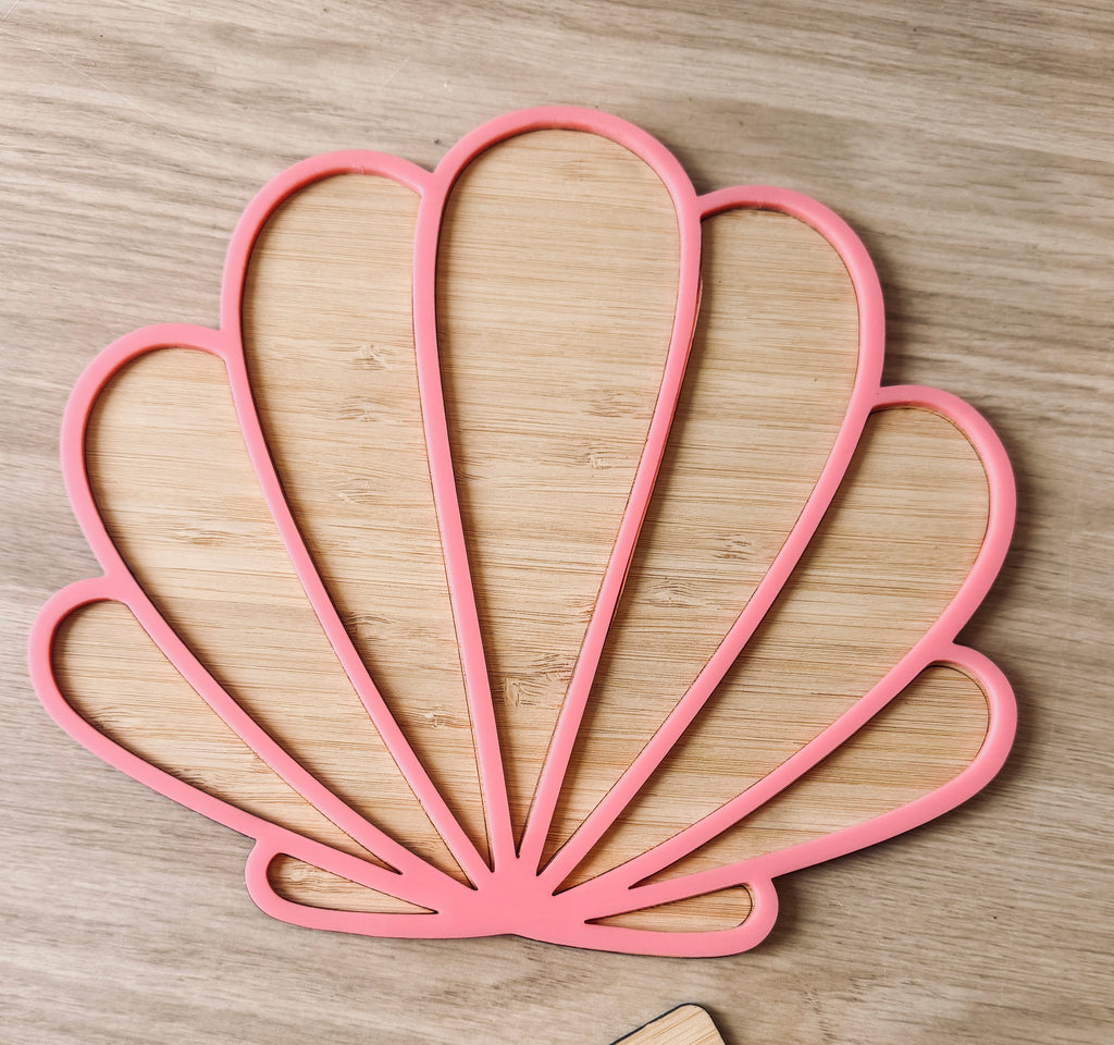 Seashell Wall Plaque – Coastal Nursery & Kids Room Decor