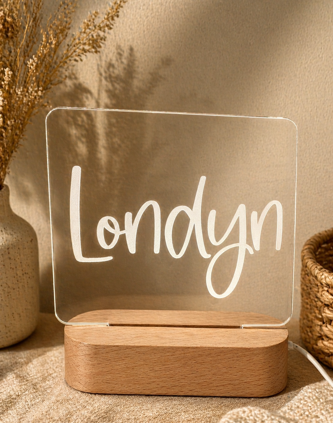 Personalised Name Night Light | Custom LED Nightlight Australia | Coco & May