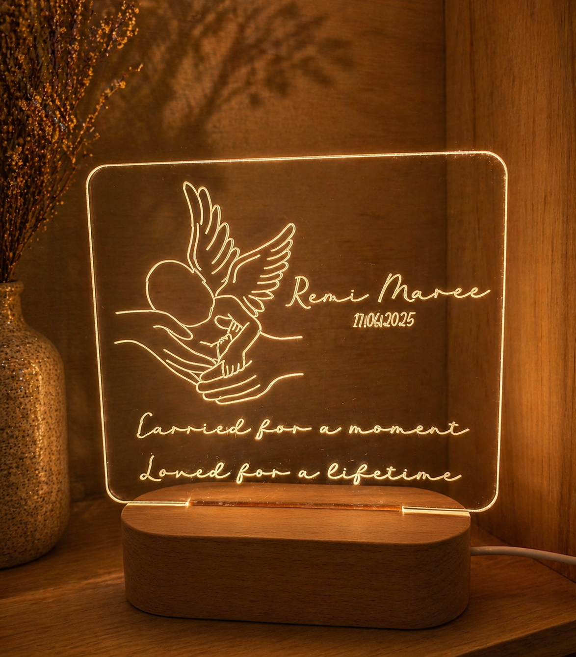 Carried for a Moment Night Light | Memorial LED Light | Coco & May
