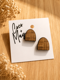 Neutral rainbow stud earrings by Coco & May