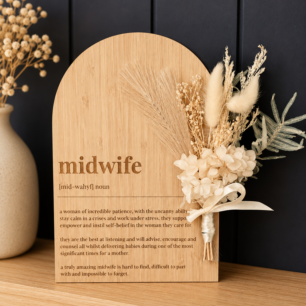 Midwife Thank You Plaque | Midwife Appreciation Gift