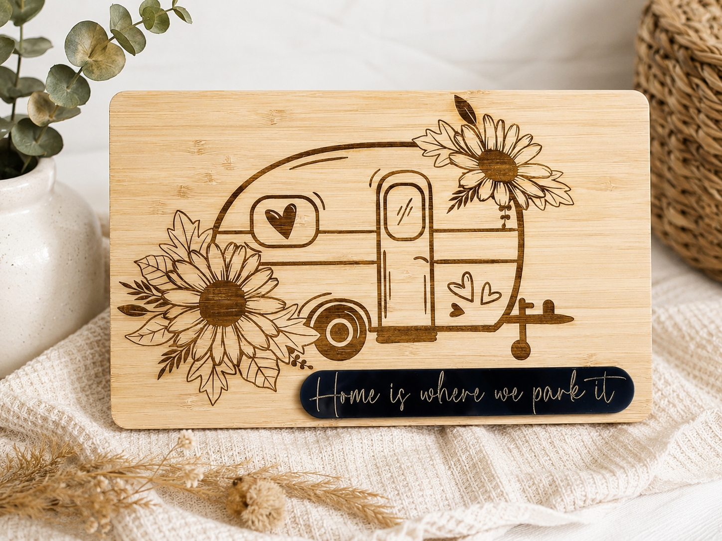 Home Is Where We Park It | Engraved Caravan Plaque