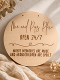 Personalised Nan & Pop’s Place Plaque
