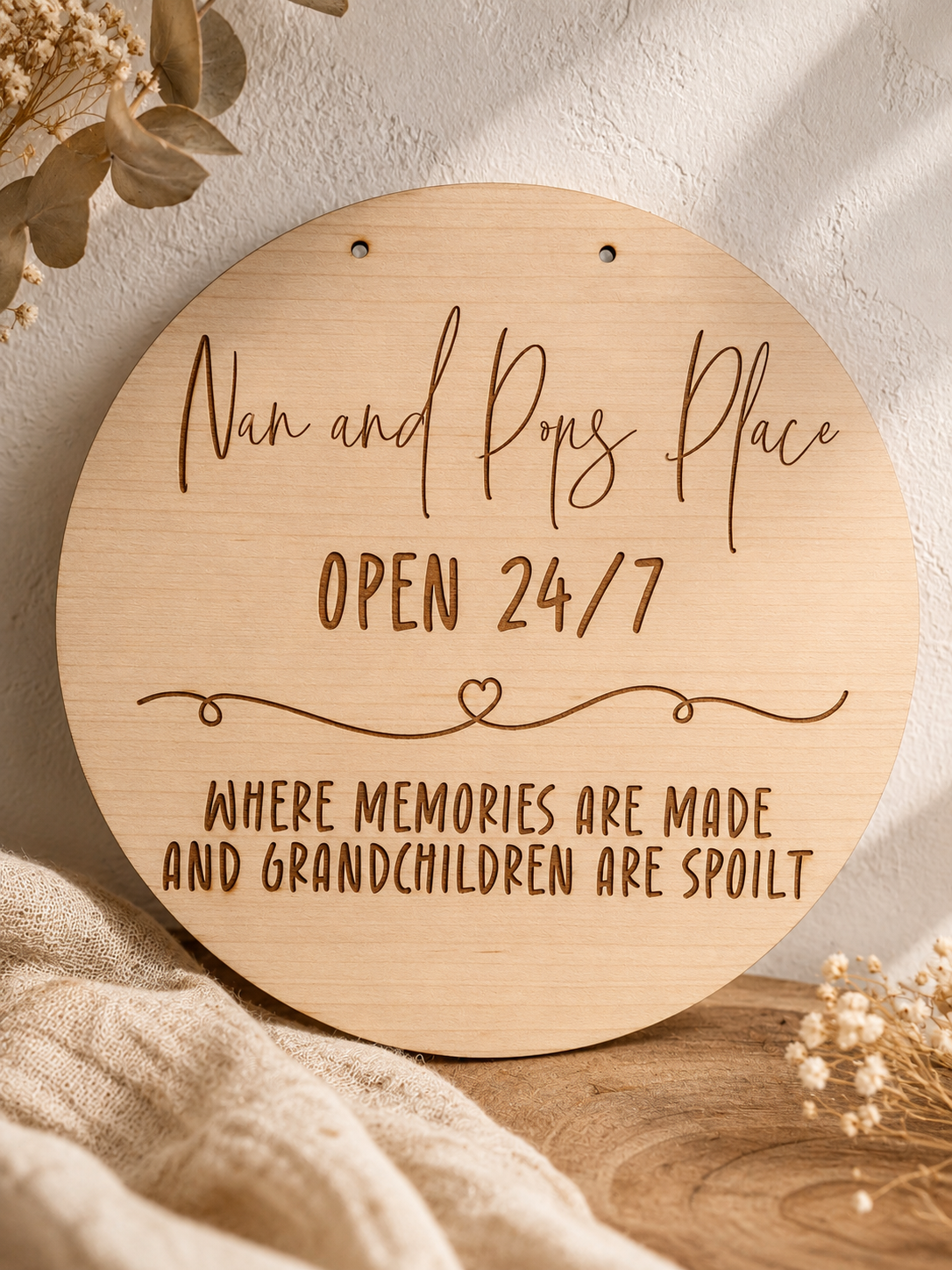 Personalised Nan & Pop’s Place Plaque