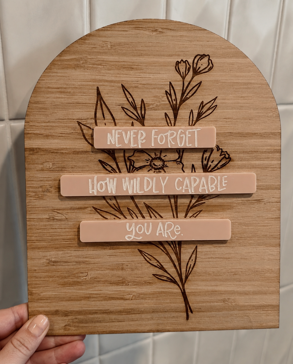 Never Forget How Wildly Capable You Are Plaque