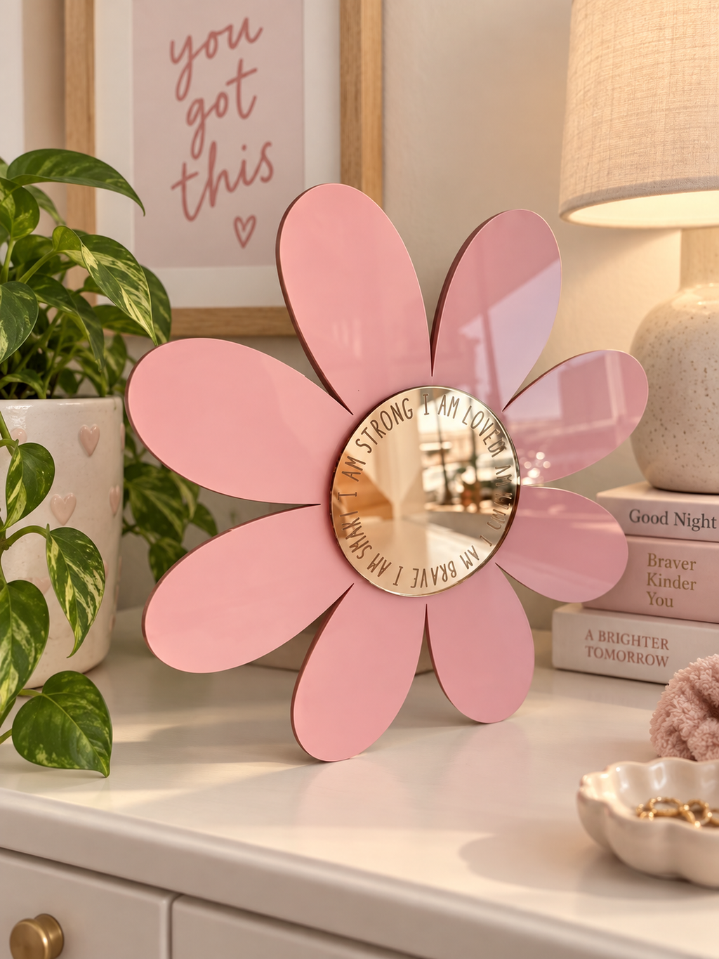 Daisy Affirmation Mirror