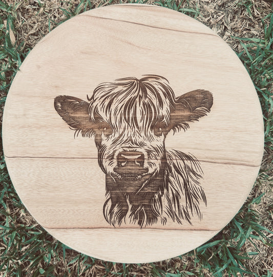 Highland Cow Serving Board